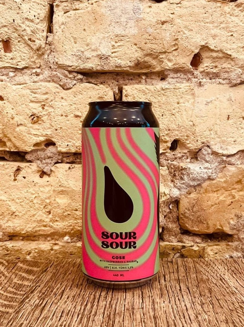 Gose with Raspberries & Rhubarb